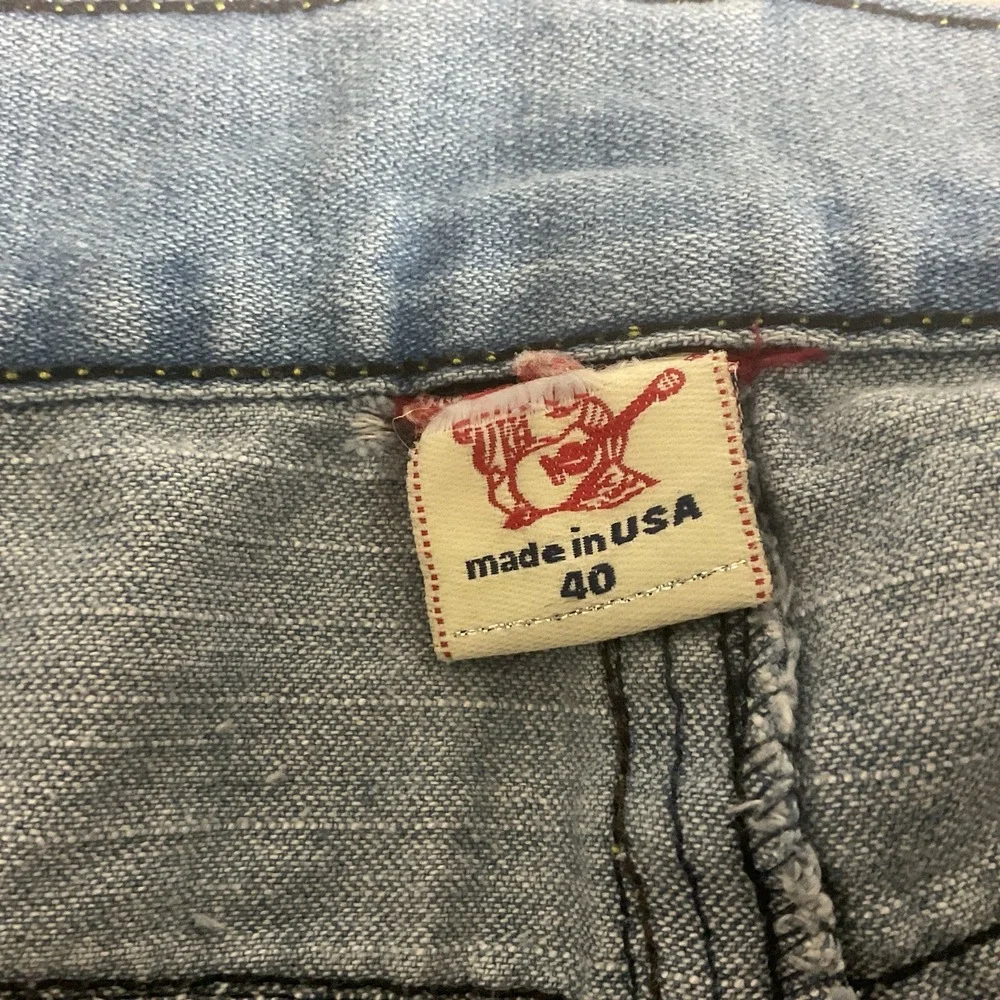 True Religion World Tour Rocco Straight 38x31 Measured Med‎ Wash Relaxed